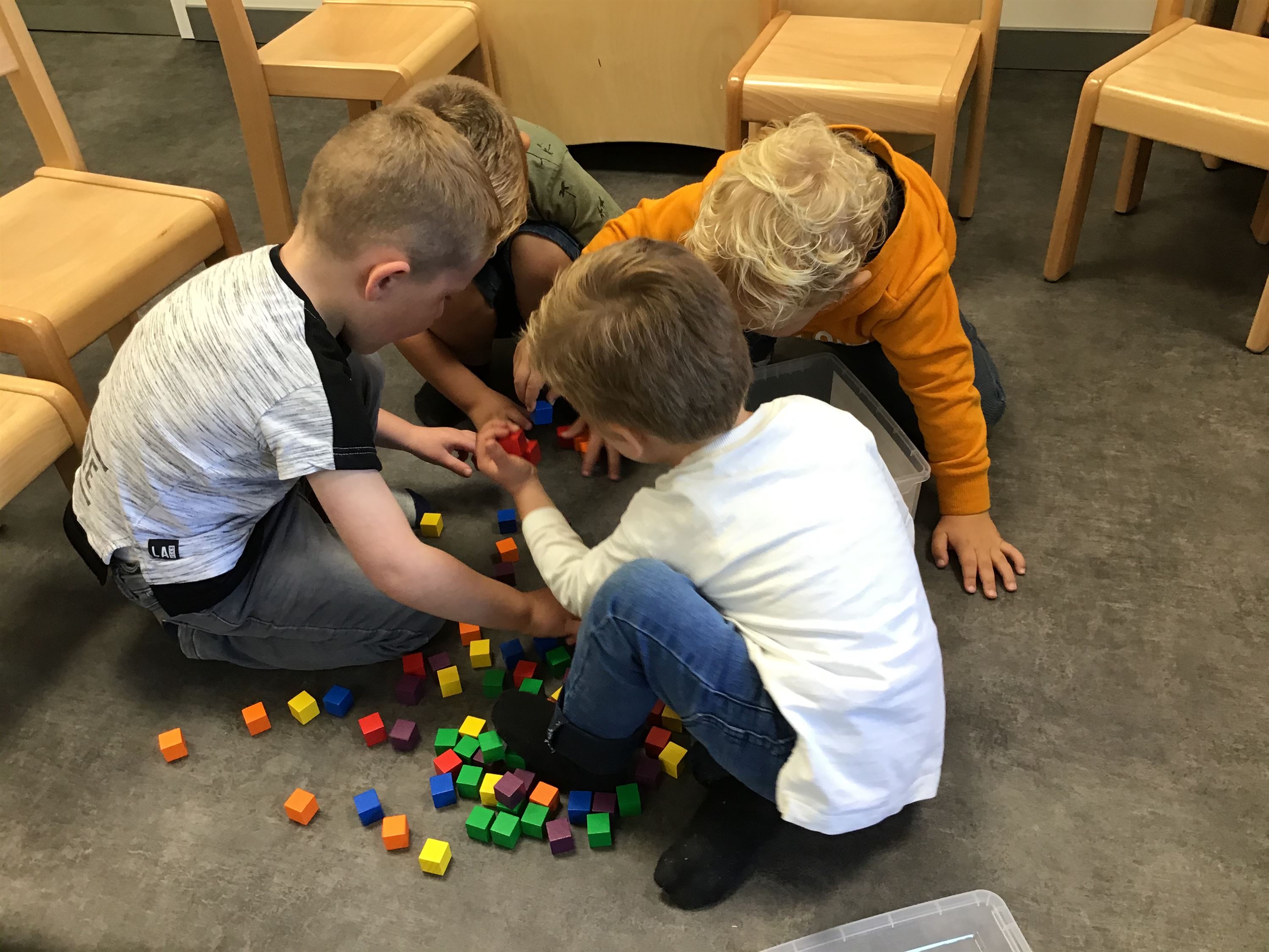 Samen spelen met de blokken